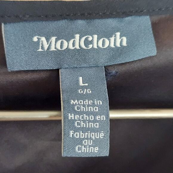 NWT ModCloth After the Aria Shift Dress Large Tie Neck‎ Sheer Sleeve Whimsigoth - Picture 5 of 8